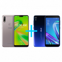 Imagem da oferta Zenfone Max Plus (M2) 3GB/32GB Prata + ZenFone Live (L1) Octacore Azul 430