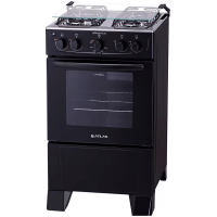 Imagem da oferta Fogão Atlas 4 Bocas Mônaco Plus com Mesa de Inox e Acendimento Automático Bivolt – Preto