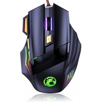 Imagem da oferta Mouse Gamer RGB 7 Botões 3.200 DPI Ajustável Iluminação LED RGB Alta Precisão e Velocidade para Jogos Trabalho e Estudos Cabo Reforçado Design Ergonôm