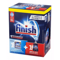 Imagem da oferta Finish kit 2 en 1 detergente em pó para máquina de lavar louças 450g e secante 250mL