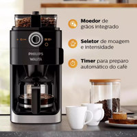 Imagem da oferta Cafeteira Duo Blend Philips Walita Preta 1000W - RI7769