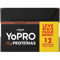 Imagem da oferta YoPRO Bebida Láctea UHT Chocolate 15g de proteínas 250ml - 12 unidades