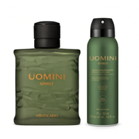 Imagem da oferta Combo Uomini Spirit: Desodorante Colônia 100ml + Desodorante Antitranspirante Aerossol 75g/125ml