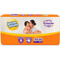 Imagem da oferta Fralda Pom Pom Protek Proteção de Mãe Hiper XG 60 Unidades