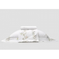 Imagem da oferta Jogo de cama king 4 peças cetim Vision floral Orquídea 300 fios branco | Buddemeyer