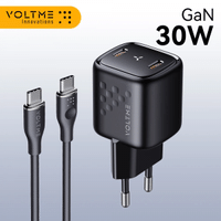 Imagem da oferta Volme gan 30w carregador usb rápido pd carregamento rápido para iphone 15 14 usb tipo c carregador rápido carga rápida para ipad pro samsung s21