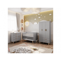 Imagem da oferta Quarto de Bebê Retrô Completo com Guarda-roupa