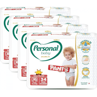 Imagem da oferta 4 Pacotes Fralda Personal Baby Premium Pants Tam XG - 34 Unidades (Total 136 Unidades)