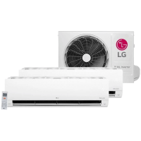 Imagem da oferta Kit Ar Condicionado LG Dual Inverter Voice Bi-Split +Ai 9000-9000 BTUs Frio 220V com 2 Evaporadoras