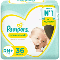 Imagem da oferta Fralda Pampers Premium Care RN ou RN+ - 36 unidades