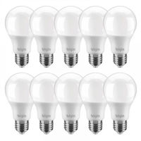 Imagem da oferta Kit 10 Lâmpadas Led Bulbo 9w E27 6500k Branco Frio ELGIN Inmetro