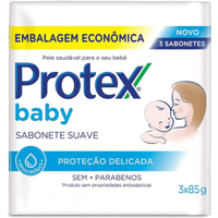 Imagem da oferta Sabonete Em Barra Para Bebê Protex Baby Delicate Care 85g - 3 Unidades