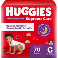 Imagem da oferta Huggies Fralda Roupinha Supreme Care G 70 Un