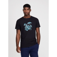 Imagem da oferta Camiseta Masculina Dzarm Soft Touch Gola Redonda Estampada - Preto