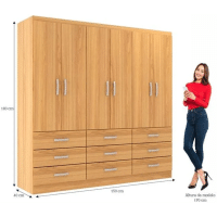 Imagem da oferta Guarda-roupa Casal Bergamo 6 Portas 9 Gavetas