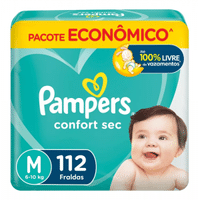 Imagem da oferta 2 Unidades Fralda Pampers Confort Sec M 112 Unidades