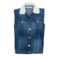 Imagem da oferta Colete Jeans Infantil - Azul Médio