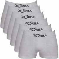 Imagem da oferta Kit com 6 Cuecas Zorba Boxer Seamless 781 Mescla Claro - GG