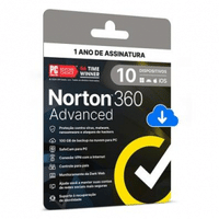 Imagem da oferta Norton 360 Advanced 1 Usuário 10 Dispositivos 12M - 21443248