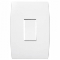 Imagem da oferta Conjunto de Interruptor Simples 10a 250v com Placa 4x2 Ilus Branco - Iriel  CC