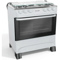 Imagem da oferta Fogão de Piso Mueller 5 Bocas Mesa Inox Branco MFI5BA