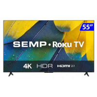 Imagem da oferta Smart TV 55 SEMP RK8600 LED 4K UHD HDR Roku WiFi