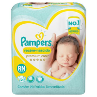 Imagem da oferta Fralda Pampers Premium Care RN ou RN+ 36 unidades