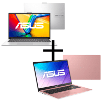 Imagem da oferta Kit Notebooks Asus Vivobook Go 15 Ryzen 3-7320U 4GB SSD 128GB KeepOS E1504FA-NJ1291 + Vivobook Go 15 Celeron-N4500 4GB eMMC 128GB W11 E510KA-BR833WS