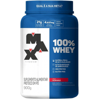 Imagem da oferta 100% Whey (900G) Max Titanium - Sabor Morango