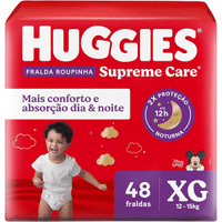 Imagem da oferta Huggies Fralda Roupinha Supreme Care XG 48 Un