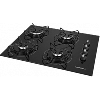 Imagem da oferta Cooktop a Gás 4 Bocas Mondial Preto/Inox Bivolt - CTG-01