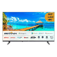 Imagem da oferta Smart TV Britânia 50" 4K BTV50G2SGTSSGBL Led Dolby Audio Google Tv