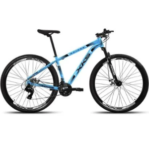 Bicicleta Aro 29 Aluminio Kairos Freio A Disco 24 Marchas Azul Claro Preto