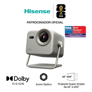 Hisense Projetor Laser RGB 4K M2 Pro 200" polegadas 1300 Lumens Zoom Óptico DTS virtual: X