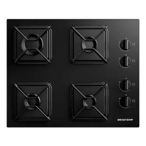 Cooktop Brastemp a Gás 4 Bocas com Grades de Ferro - BDD61BE