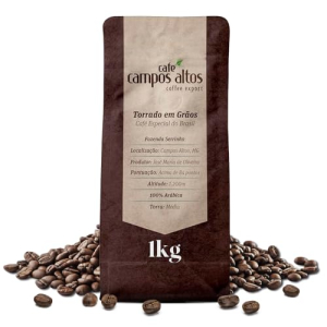 Café Campos Altos Especial em Grão 1kg Arábica Catuaí Vermelho 84+ Pontos