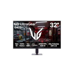 Monitor LG UltraGear - Tela VA FHD 32”, 144Hz, 1ms - 32G403B