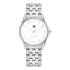 Relógio Tommy Hilfiger Feminino Aço Prateado Branco