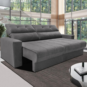 Sofá Retrátil e Reclinável 1,70m Clean Cama inBox Velusoft