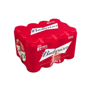 ,Cerveja Budweiser Lata 473ml Pack 12 - Latão