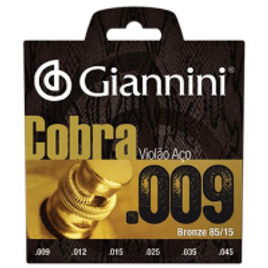 Imagem da oferta Encordoamento Cobra Para Violão Folk Aço 009 Geewak Giannini