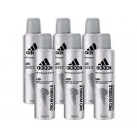 Imagem da oferta Desodorante Aerosol Antitranspirante Masculino - Adidas Pro Invisible 150ml 6 Unidades