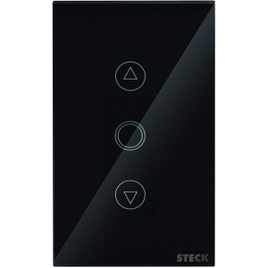 Interruptor Inteligente Steck Smarteck 4X2" Dimmer Bivolt Touch e Wi-fi Compatível com Alexa - SMCD1PS1
