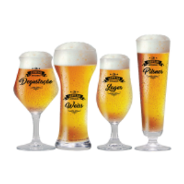 Imagem da oferta Jogo de Copos para Cervejas Claras em Vidro Ruvolo Beer Sommelier 4800002 4 Peças