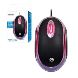 Imagem da oferta Kit 20 Mini Mouse Office Preto USB com Led para Computador PC e Notebook - Exbom