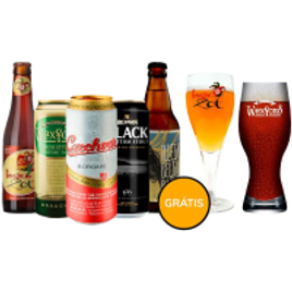 Imagem da oferta Kit Degustação 5 Cervejas Europeias + 2 Copos Grátis