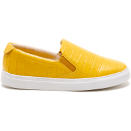 Imagem da oferta Tênis Slip ON Couro Croco Amarelo Queimado - MR Cat