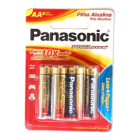Imagem da oferta Pilha Alcalina Pequena AA Leve 4 Pague 3 - Panasonic
