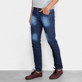 Imagem da oferta Calça Jeans Slim Preston Bigode Masculina - Azul