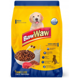 Imagem da oferta Ração Baw Waw para cães filhotes sabor Carne e Leite 10.1kg